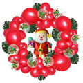 Balloon Garland Kit Balloon Arch Garland with Big Foil Santa Claus Balloon for Christmas Party Decorations